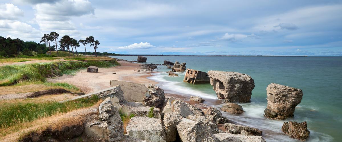 Liepajan rantamaisemaa Latviassa. 